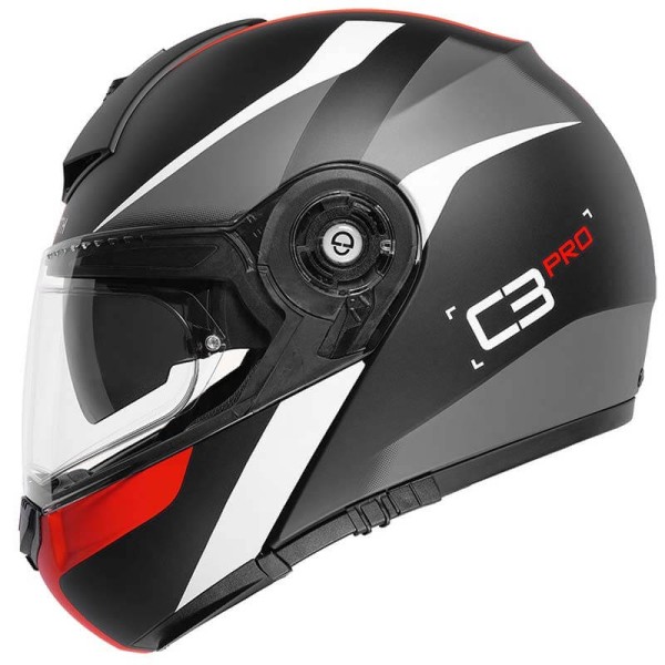 Schuberth C3 Pro Sestante red flip-up helmet