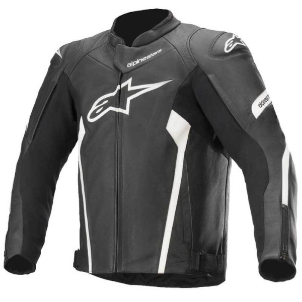 Alpinestars Faster V2 black white leather jacket