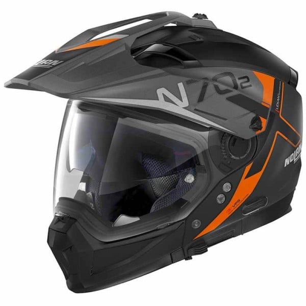 Nolan N70-2 X Bungee enduro helmet black orange