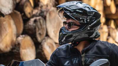 Rennrad-Enduro-Helm mit Visier f&uuml;r On- und Offroad
